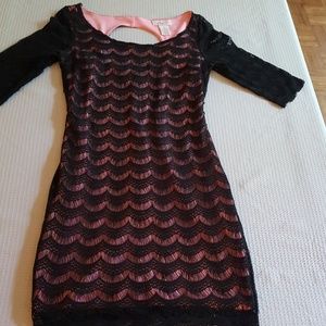 Candies Black and Pink Body Con Dress